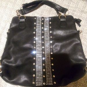 Black Rhinestone Purse